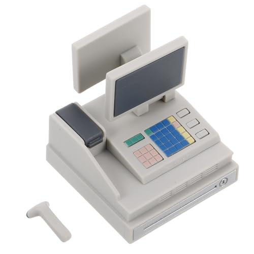 Milisten Mini-Registrierkasse Lebensmittelgeschäft Spielset Mini-Pos-Maschine Mini-Puppenhauszubehör Miniatur-Puppenstubenmöbel POS-Maschinenspielzeug Puppenhaus-Anzeige Plastik Weiß Milisten Mini-Registrierkasse Lebensmittelgeschäft Spielset Mini-Pos-Maschine Mini-Puppenhauszubehör Miniatur-Puppenstubenmöbel POS-Maschinenspielzeug Puppenhaus-Anzeige Plastik Weiß von Milisten