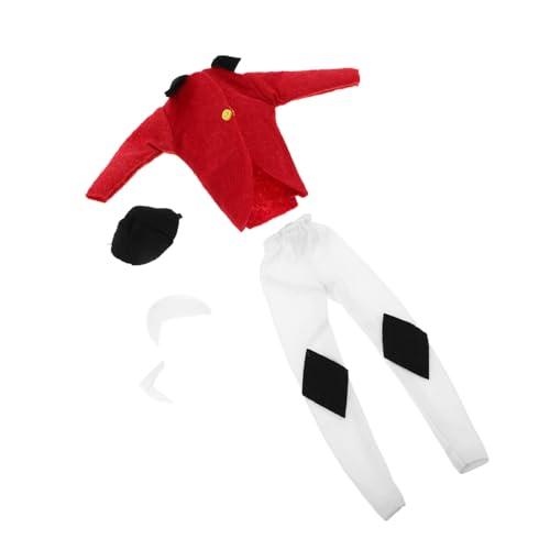 Milisten Mini Reitausrüstung für Puppen Rotes Pferdesport Outfit mit Hut Hose Jacke Schal Passgenaue Reiterkleidung zum Anziehen Ausstellen Milisten Mini Reitausrüstung für Puppen Rotes Pferdesport Outfit mit Hut Hose Jacke Schal Passgenaue Reiterkleidung zum Anziehen Ausstellen von Milisten
