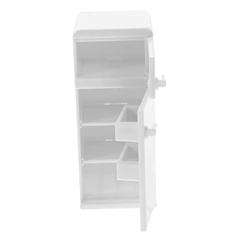 Milisten Mini-Schlafzimmer-Accessoires Mini-hauskühlschrank Miniaturkühlschrank Zum Basteln Fotografie-Modell-kühlschrank Mini Möbel Puppenhaus-miniaturen Puppenhaus Miniaturen Plastik Weiß von Milisten