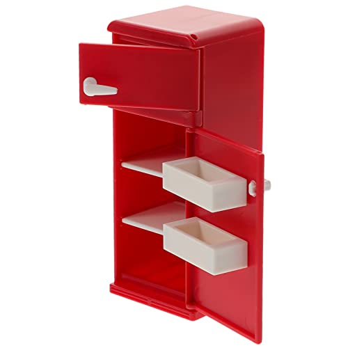 Milisten Mini-Schlafzimmer-Accessoires für kinderspielzeug puppenhauszubehör Toys Spielzeugküche Kid Toys Puppenhaus Miniaturen Mini-Hauskühlschrank Plastik rot Milisten Mini-Schlafzimmer-Accessoires für kinderspielzeug puppenhauszubehör Toys Spielzeugküche Kid Toys Puppenhaus Miniaturen Mini-Hauskühlschrank Plastik rot von Milisten