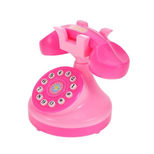 Milisten Mini Spieltelefon für Vintage Retro Wählscheibe Robustes Kunststoffspielzeug Tragbar Realistische Nachbildung Beschäftigungsspielzeug für Fantasievolles Rollenspiel von Milisten