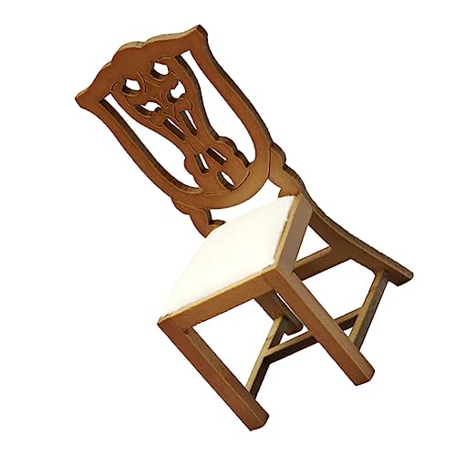 Milisten Mini-Stuhl Miniaturmöbel Mini Möbel Miniaturhausmöbel Miniaturen für kinderspielzeug Miniature Furniture for DIY stühle Miniaturspielzeug Mini-Hausstuhl Holz Brown von Milisten