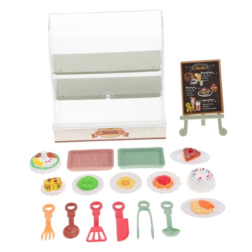 Milisten Mini Verse Kuchen Kindergrill Miniküche Bäckerei Vitrine Arbeitsplatte Mikrowelle Puppenhaus Bäckerei Grill Puppenhauszubehör Miniatur Dinge Mini Dinge Kunststoff von Milisten
