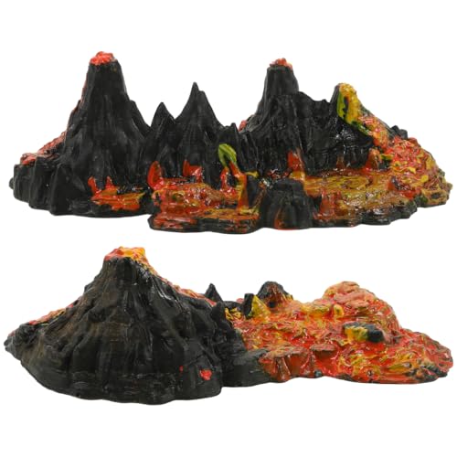 2er Set Vulkan Deko Miniatur Landschaft Vulkan Statue Bonsai Landschaft Dekoration FüR Zuhause Und BüRo von Milisten