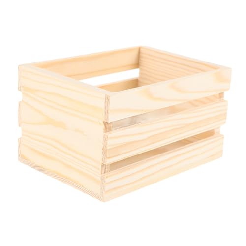 Milisten Mini-aufbewahrungskorb Puppenhaus Kleine Kiste Mini-spielzeugkisten DIY Puppenhausdekorationen Puppenhaus-miniaturkisten Mini-obstkorb Puppenhauszubehör Puppenhauskisten Holz Beige von Milisten