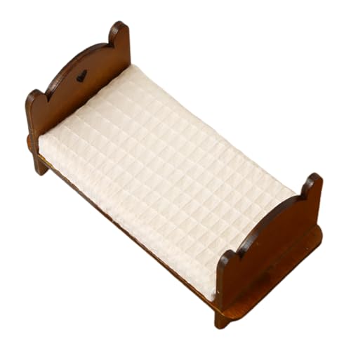 Milisten Mini-einzelbett Miniatur -schlafzimmermöbel Miniatur-puppenstubenbett Dollhouse Schlafzimmermöbel Mini -hausdekoration Puppenhausbett Miniaturbett Für Puppen Kaffee Holz Milisten Mini-einzelbett Miniatur -schlafzimmermöbel Miniatur-puppenstubenbett Dollhouse Schlafzimmermöbel Mini -hausdekoration Puppenhausbett Miniaturbett Für Puppen Kaffee Holz von Milisten