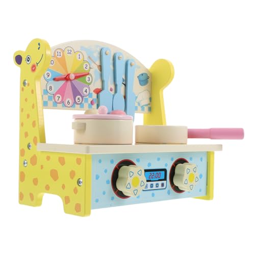 Milisten Mini-küchenspielset Aus Holz Für Kleinkinder, Interaktives Rollenspiel-kochspielzeug Mit Simuliertem Herd, Puppenhaus-küchenmöbel Für Kinder, Jungen Und Mädchen von Milisten