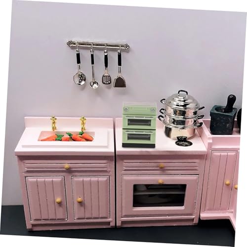 Milisten Miniatur Doppelbackofen Puppenhaus Möbel DIY Miniatur Ofen Küchenzubehör Puppenhaus Küchengeräte Deko für Küchenszene von Milisten