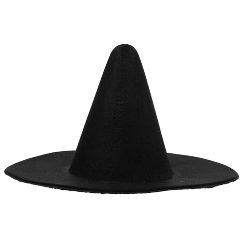 Milisten Miniatur Hexenhut für Diy Bastelprojekte Schwarzer Satin Hut für Halloween Deko Puppenaccessoires und Partydeko Langlebig und Leicht für Kreative Bastelarbeiten von Milisten