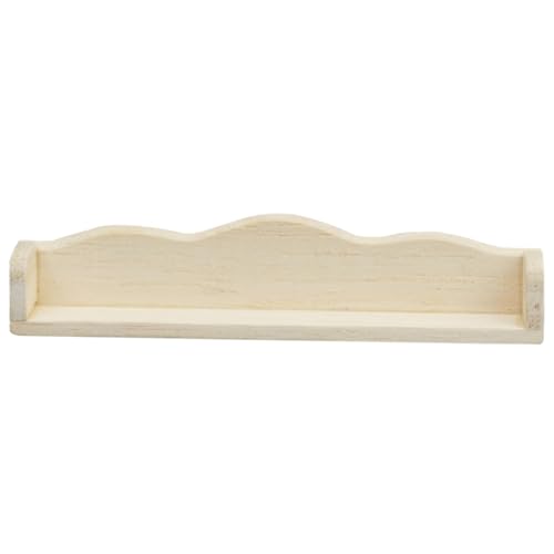 Milisten Miniatur Holz Wandregal Miniatur Möbel Modell DIY Blank Wandregal für Puppenhaus Mini zum Dekorieren und Präsentieren Kleiner Gegenstände Holzregalbrett für Szenen von Milisten