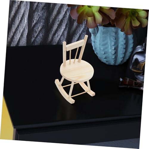 Milisten Miniatur Holzstuhl DIY Bausatz für Puppenhaus Modellmöbel Holzstuhl zum Basteln Robust und Einfach Zusammenzubauen für Kreatives und Dekoration von Milisten