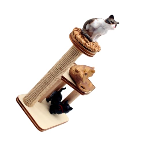Milisten Miniatur Katzenbaum Holz Katzenkratzbaum und Katzenmodell Teiliges Zubehör für Puppenhaus Dekoration für Wohnzimmer und Schlafzimmer Milisten Miniatur Katzenbaum Holz Katzenkratzbaum und Katzenmodell Teiliges Zubehör für Puppenhaus Dekoration für Wohnzimmer und Schlafzimmer von Milisten