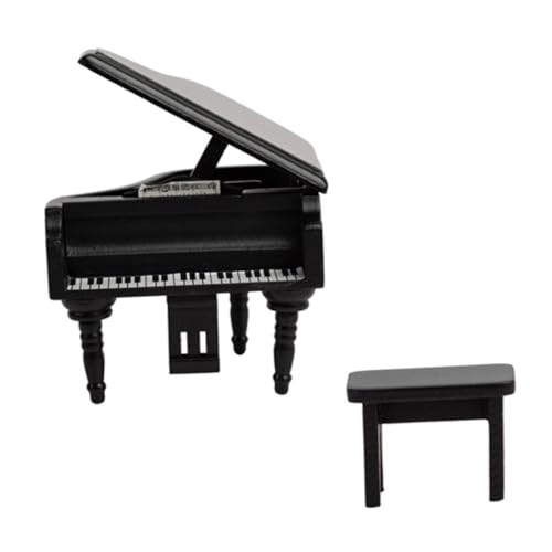 Milisten Miniatur Klavier Modell aus Holz Realistische Puppenhaus Möbel Detailreiche Mini Haus Dekoration Langlebiges Miniatur Puppenhaus Zubehör Praktisches Mini Piano Ornament von Milisten
