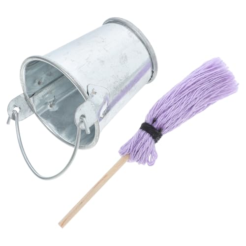 Milisten Miniatur Mop und Eimer für Puppenhaus Dekoration Realistische Reinigungswerkzeuge für DIY Home Szenenfotografie für Kreative Projekte Milisten Miniatur Mop und Eimer für Puppenhaus Dekoration Realistische Reinigungswerkzeuge für DIY Home Szenenfotografie für Kreative Projekte von Milisten