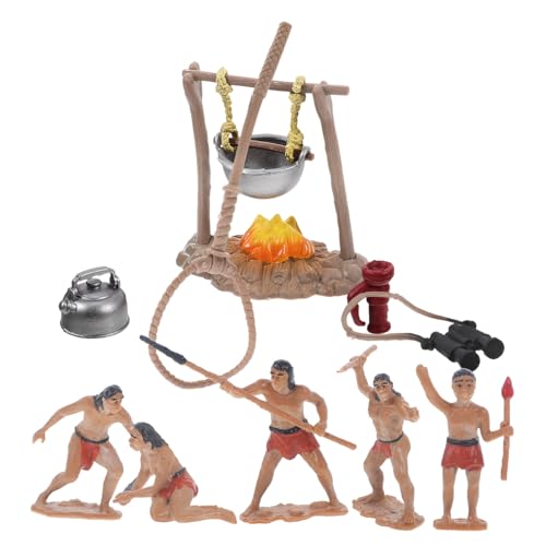 Milisten Miniatur Primitive Männer Figuren mit Survival Werkzeugen Realistische Outdoor Camping Deko für Stabile Tisch Gartendekoration für Mikro landschaften und Sandtisch Milisten Miniatur Primitive Männer Figuren mit Survival Werkzeugen Realistische Outdoor Camping Deko für Stabile Tisch Gartendekoration für Mikro landschaften und Sandtisch von Milisten