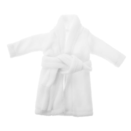 Milisten Miniatur Puppen Bademantel Weiß mit Gürtel Festliches Puppenkleidungs Accessoire für Kleine Puppen Charmantes Outfit Passend für Mini Stilvoll und Bequem für Sammlungen und Milisten Miniatur Puppen Bademantel Weiß mit Gürtel Festliches Puppenkleidungs Accessoire für Kleine Puppen Charmantes Outfit Passend für Mini Stilvoll und Bequem für Sammlungen und von Milisten