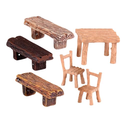 Milisten Miniatur Tisch Stuhlset aus Robustem Harz Kompakte Puppenhausmöbel für Micro-Landschaft Dekorative Schreibtisch-Accessoires Platzsparendes Design für Büro Wohnräume Milisten Miniatur Tisch Stuhlset aus Robustem Harz Kompakte Puppenhausmöbel für Micro-Landschaft Dekorative Schreibtisch-Accessoires Platzsparendes Design für Büro Wohnräume von Milisten