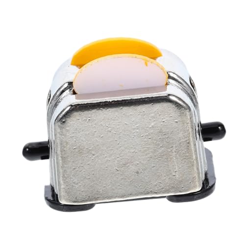 Milisten Miniatur Toaster Modell mit Zwei Broten Realistisches Küchenspielzeug für Puppenhäuser Langlebige Zinklegierung Dekoratives Zubehör für Micro und Spielküchen von Milisten
