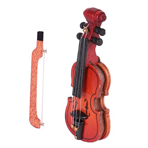 Milisten Miniatur Violine Modell aus Robustem Material Detailgetreue Puppenhaus Dekoration und Fotografisches Requisit Handgefertigt für Kreative Spiel und Sammelzwecke von Milisten