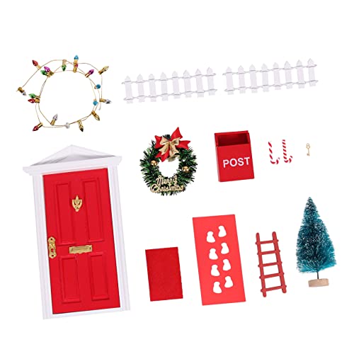 Milisten Miniatur Weihnachtsdekoration Teiliges Rote Puppenhaus Deko Kleine Xmas Ornamente für DIY Miniaturspielzeug Weihnachtsatmosphäre von Milisten