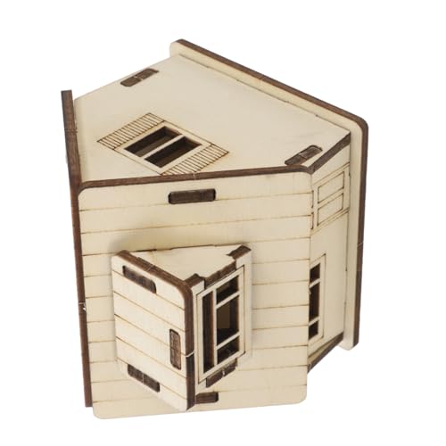 Milisten Miniaturhaus Holzhaus Modell Puppenhaus Set holzspielzeug Deko Holzhaus Wohnaccessoire dekoratives Cartoon-Stand -Kit Holzhausfiguren Mini- hölzern Khaki Milisten Miniaturhaus Holzhaus Modell Puppenhaus Set holzspielzeug Deko Holzhaus Wohnaccessoire dekoratives Cartoon-Stand -Kit Holzhausfiguren Mini- hölzern Khaki von Milisten