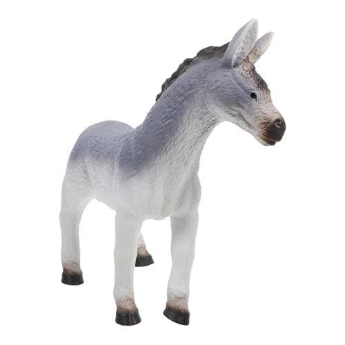 Milisten Stehende Eselstatue Eselspielzeug für Kinder Realistische Figur Tiermodell für Dekoration Bauernhof Dekoration von Milisten