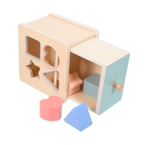 Milisten Montessori Farb Formen sortierbox aus Holz für Junge Mädchen Fördert Logisches Denken Hand Auge koordination und Unabhängiges Lernen Sicher mit Glatten Kanten von Milisten