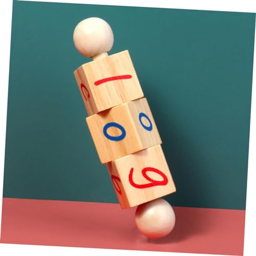 Milisten Montessori Holzspielzeug Buchstabenpuzzle Drehbare Alphabet Bausteine Motorisches Lernspielzeug für Fördert Gedächtnis und Hand Auge Koordination Sicheres Holzmaterial von Milisten