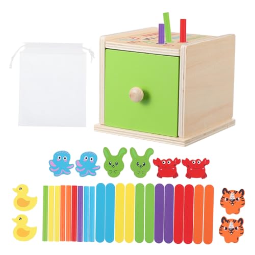 Milisten Montessori Holzspielzeug Farb Formsortierer für Kleinkinder Pädagogisches Sortierspiel mit Bunten Formen Sicher Verarbeitet aus Holz Fördert Logisches Denken und Farberkennung von Milisten