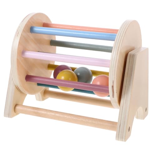 Milisten Montessori Holzspielzeug Für Tischrolle Trommel Fördert Sinnesspiel Und Kognitive Entwicklung Tragbar Und Leicht Hand Auge Koordination Langlebig Und Sicher von Milisten