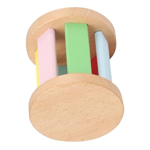 Milisten Montessori Holzspielzeug Rasselroller für Junge Mädchen Frühes Lernspielzeug mit Musikinstrument Funktion Fördert Greiffähigkeit und Interaktion Geeignet für Kleinkinder und Junge von Milisten