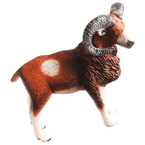 Milisten Mouflon Figurine Realistisches Tiermodell aus Hochwertigem für Perfektes Lernspielzeug für Tieridentifikation als für Feste und Anlässe von Milisten