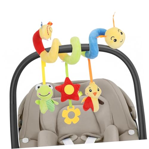 Milisten Multifunktionale Spirale mit Rassel Plüsch Hänge für Kinderwagen Bett und Autositz Sicher Befestigt Tragbar und Entwicklungsfördernd von Milisten