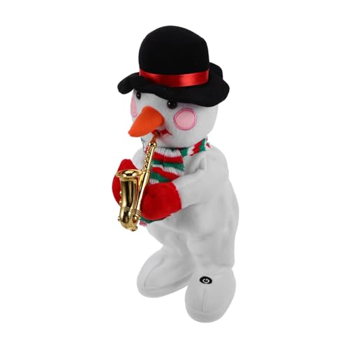 Milisten Musikalischer Elektrischer Schneemann Plüschpuppe Weihnachtsdeko Tanzend Singend Weihnachtsfigur Kuschelig für Wohnzimmer Büro Hotel von Milisten
