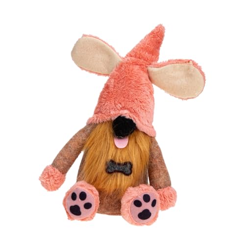 Milisten Niedlicher Dog GNOME Dekofigur mit Knochenmotiv Stabile Kinderzimmer Dekoration Bruchsicheres Puppenornament Kreatives für Jungen und Mädchen Festliche Wohnraumverschönerung von Milisten