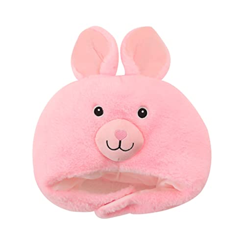 Milisten Niedlicher Hasenohren Hut aus Plüsch Pinker Faschingshut für Karneval Cosplay und Osterparty Verstellbare Mütze mit Langen Ohren als Party Accessoire für Mädchen und Erwachsene von Milisten