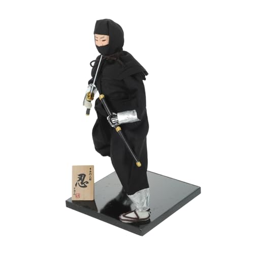 Milisten Ninja -Puppe Gemacht Kimono-Puppe Schreibtisch Ninjas Ninja-Puppen-Ornamente Japan Samurai-Puppen Ninja-puppenornament Desktop-Ninja-Ornament Baumwollfaden von Milisten