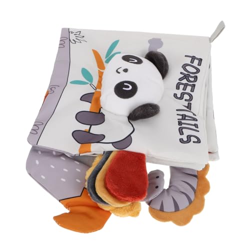 Milisten Nordisches Windschweif-Stoffbuch Buch zur Babyentwicklung Bücher aus Stoff leichtes Stoffbuch lernspielzeug Babyspielzeug Buch beschäftigtes Buch Tuch Light Grey von Milisten