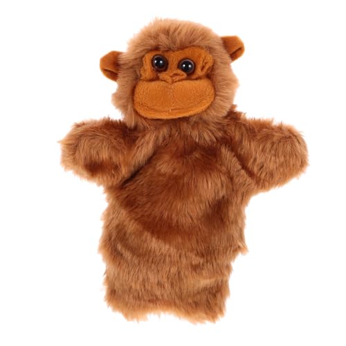 Milisten Orang-Utan-Handpuppenspielzeug Handpuppen für Babys von 6-18 Monaten Cartoon-Handpuppe zum Geschichtenerzählen Plüschtier-Handpuppen PP Baumwolle Brown von Milisten