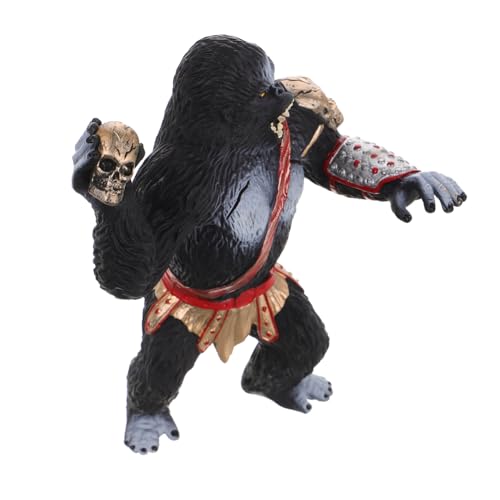 Milisten Orang Utan Ornamente Gorilla Ornamente Gorillas Affenkind Figur Tierfiguren Mini Für Simulationsmodell Kleine Affenfigur Gorilla Statue Rotes PVC von Milisten