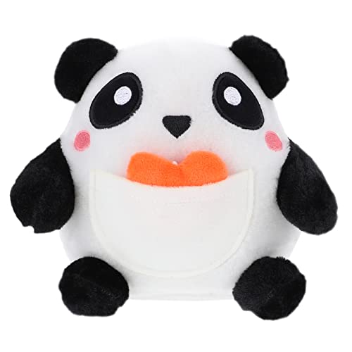 Milisten Panda-Puppe Gefüllte Puppe Cartoon-tierspielzeug Stofftierpuppe Gefülltes Puppengeschenk Black Plüsch von Milisten