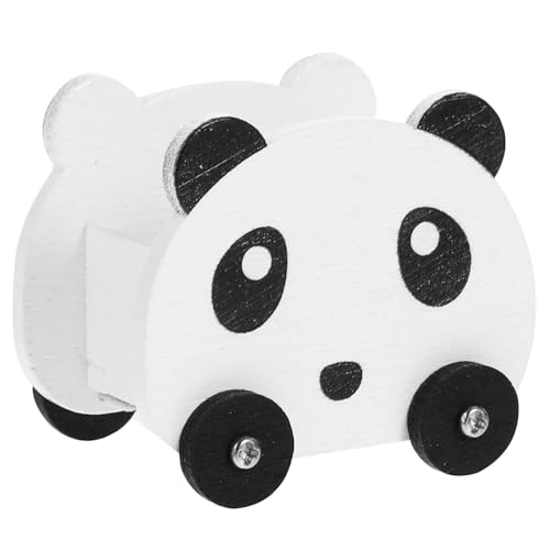 Milisten Panda Storage Car Puppenhaus-aufbewahrungswagen Puppenhausmöbel Miniatur-zubehör Mini-aufbewahrungswagen Schubkarre Miniatur- -Requisite Mini-hauswagen Hölzern von Milisten