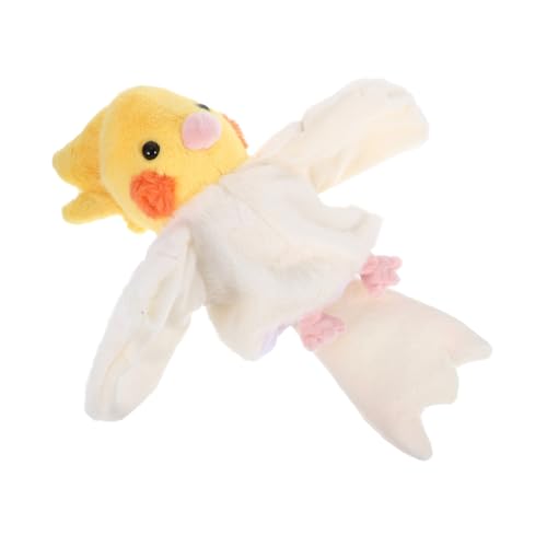 Milisten Papageienpuppe Tierpuppen Für Spielpuppen Vorgeben Papagei Handpuppe Papagei Plüschtier Stofftier Vogel Handpuppentier Stofftierpuppen Pp Baumwolle Yellow von Milisten