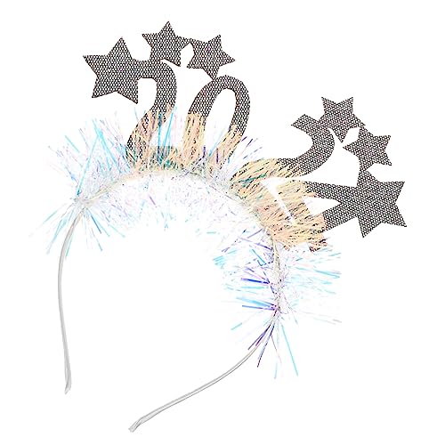 Milisten Party Haarreif mit Sternen Leichtes Langlebiges Stirnband für Damen und Herren Glitzerndes Year Party Accessoire Komfortabel und Formstabil für Festliche Anlässe von Milisten