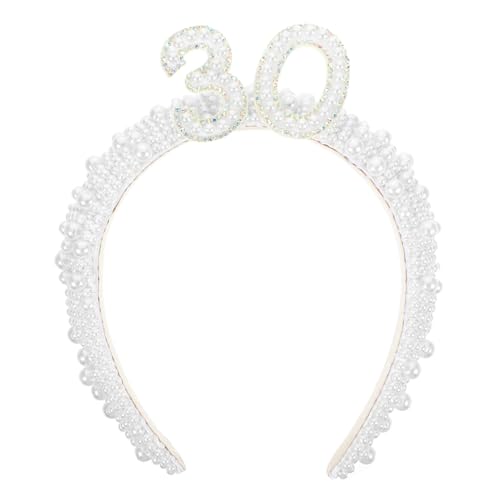 Milisten Perlenstirnband Perlen Tiara Kopfschmuck aus Perlen Haarband Party für Frauen Spa Mode Zahl Stirnband lustiges Stirnband Haarschmuck für die Dame Imitationsperlen Milisten Perlenstirnband Perlen Tiara Kopfschmuck aus Perlen Haarband Party für Frauen Spa Mode Zahl Stirnband lustiges Stirnband Haarschmuck für die Dame Imitationsperlen von Milisten