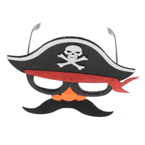 Milisten Piratenbrillen Maske mit Bart Nasen Filz Piratenkostüm Maske für Karneval Party Accessoire Einfache Anwendung für Halloween und Kostümpartys von Milisten