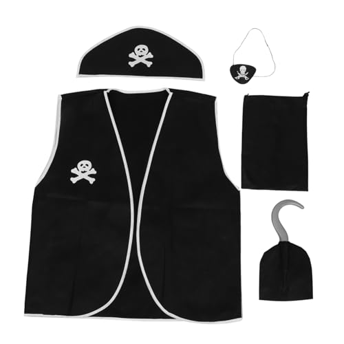 Milisten Piratenkostüm Teiliges mit Piratenhut Weste Hakenhand für Erwachsene und Leichtes Stoffmaterial für Halloween Mottoparty Festival und Karneval Milisten Piratenkostüm Teiliges mit Piratenhut Weste Hakenhand für Erwachsene und Leichtes Stoffmaterial für Halloween Mottoparty Festival und Karneval von Milisten