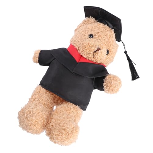 Milisten Plüsch Abschlussbär mit Doktorhut und Talar Niedliches Kuscheltier für Graduierte Perfektes zur Abschlussfeier Hochwertiges und Sicheres Material für Freunde von Milisten