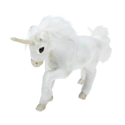 Milisten Plüsch Einhorn Modell Kuscheltier Ornamente Vivid Stofftier Dekoration für Kinderzimmer Weiches Formstabiles Einhorn Puppen für Kleinkinder von Milisten