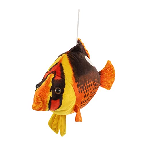 Milisten Plüsch Fisch Kuscheltier Cartoon Tier Weiches Kurzplüsch Niedliche Dekoration und Vielseitiges Sofa und Bett für Junge Mädchen und Orange von Milisten